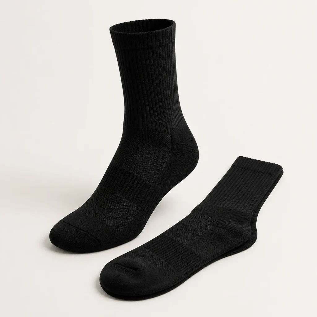NOLOVAN Active — Chaussettes sport structurées — Noir